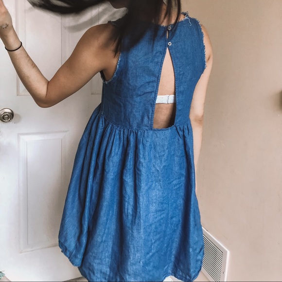 ASOS denim embroidered swing dress - Picture 6 of 7